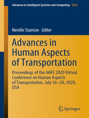cover image of Advances in Human Aspects of Transportation